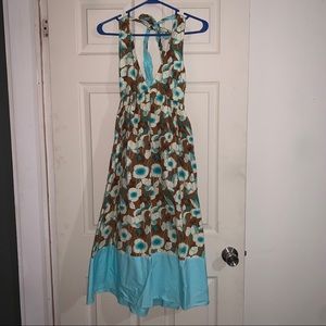 V-neck halter dress